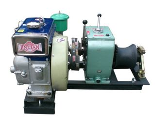 شراء 4HP كابستان كابل ونش بولير مع محرك الديزل قوة المحرك online manufacture