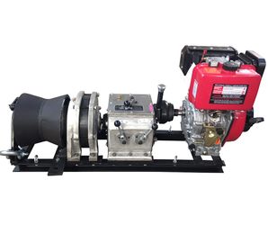 شراء سلك الديزل حبل الرافعة كابل سحب آلة القدرات 50KN 5 طن سرعة سريعة online manufacture