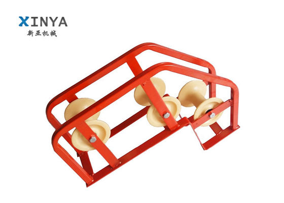 شراء 10KN محمولة مقياسية كابل رولر الزاوية مع تصميم ثلاثي نايلون رولر للتآكل واللبس المقاومة لسحب الكابل online manufacture