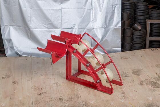 شراء B Series Heavy-Duty Cable Entrance Protection Roller for Underground Cable Pulling with 80-200mm Tube Diameter and 17-23kg Weight online manufacture