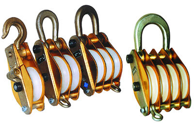 شراء ثلاث عجلات 30KN فولاذية قطعة المكواة كتلة القيود لجر الحبل online manufacture