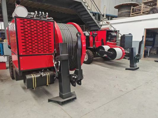 SA-YQ60 60KN سحب الكابلات الهيدروليكية مع محرك الديزل لمرشد الأوتار