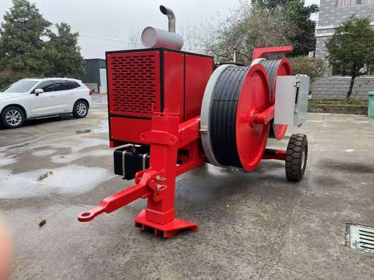 2x50KN التوتر المستمر الهيدروليكي مع محرك الديزل والتحكم الإلكتروني لخيط الكابلات