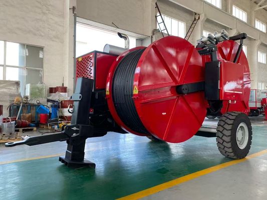 شداد كابل هيدروليكي مستمر بقوة 2 × 40 كيلو نيوتن مع ناقل حركة هيدروليكي وتحكم إلكتروني لتركيب خطوط النقل الهوائية