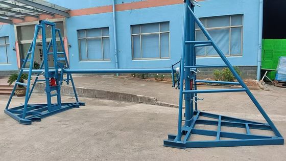 5 Ton Hydraulic Cable Drum Jack Stand with 1.5 Meters Lifting Height and 5000 kg Capacity for Overhead and Underground Cable Installation