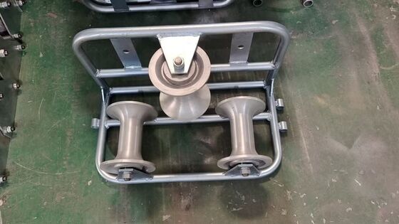 10kN Heavy-Duty Galvanized Aluminum Triple Corner Cable Guide Roller for Smooth Cable Installation